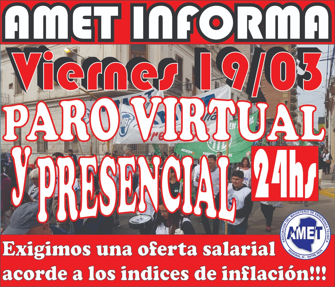 Paro Docente (2021: marzo, 19) – Virtual y presencial