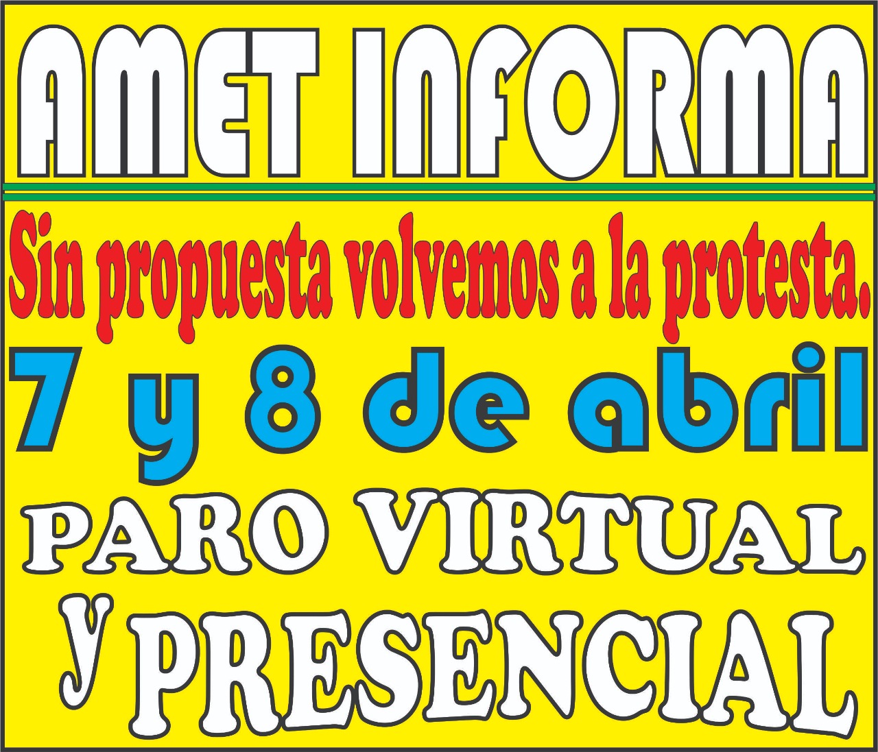 Paro Docente (2021: abril, 07 y 08) – Virtual y Presencial