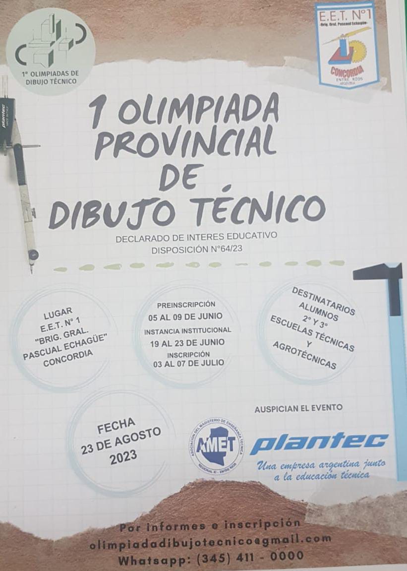 Primera Olimpiada de Dibujo Técnico en Entre Ríos