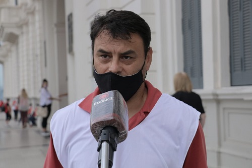 Acto frente a Casa de Gobierno